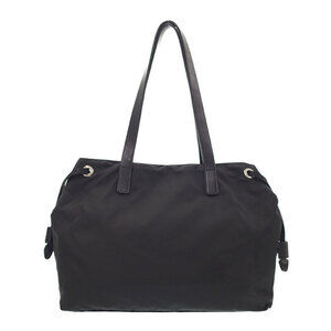 Prada Vela Shoulder Tessuto Black Tote Bag